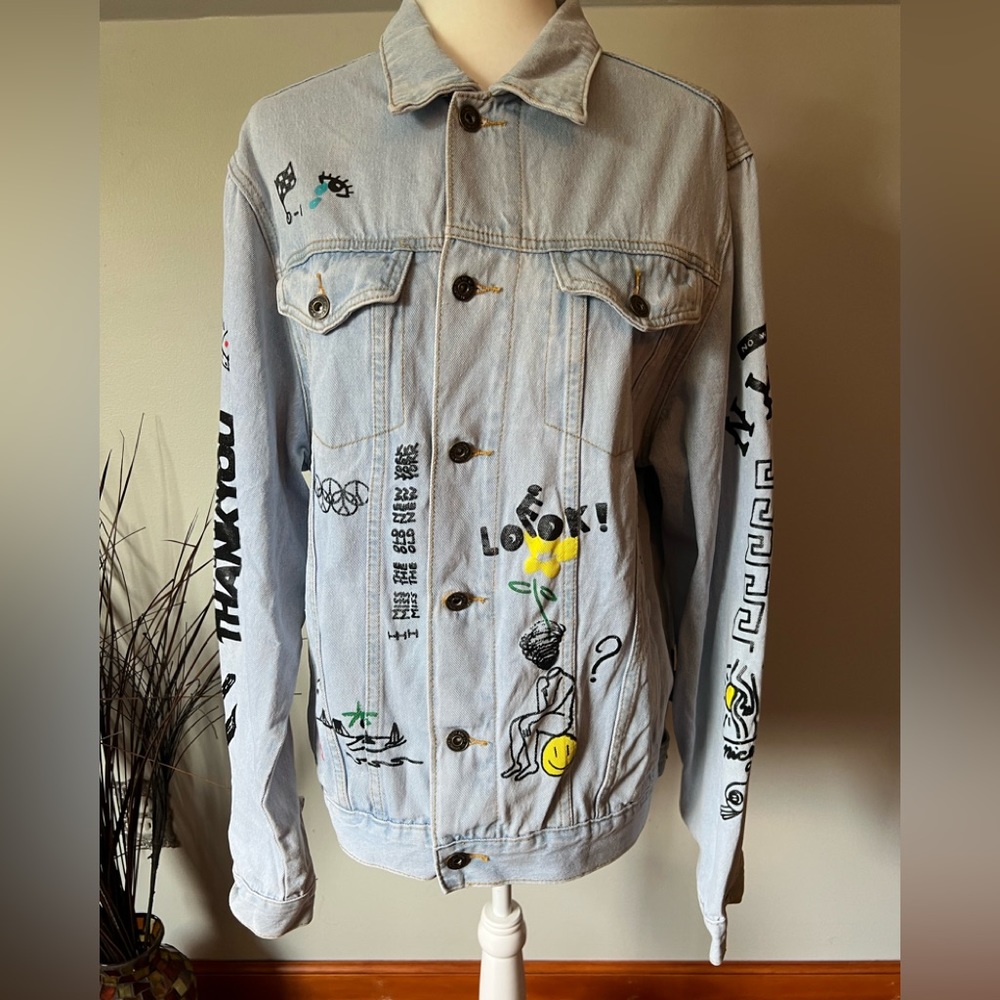 Brooklyn Cloth Light Blue Graphic Jean Jacket